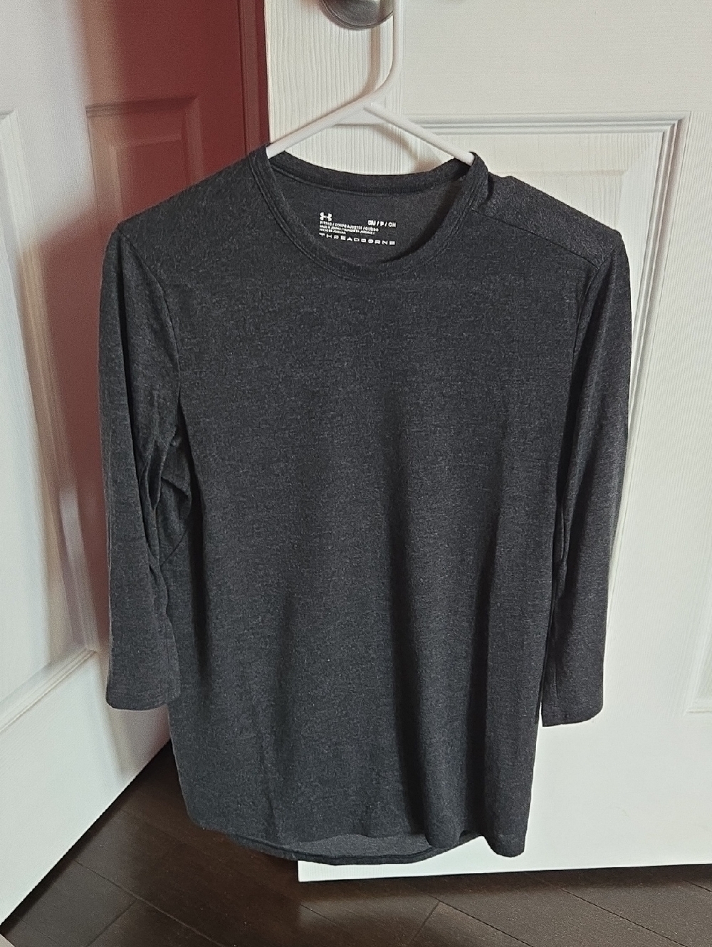 Under Armour Dark Charcoal Crew Neck Long Sleeve Performance Shirt